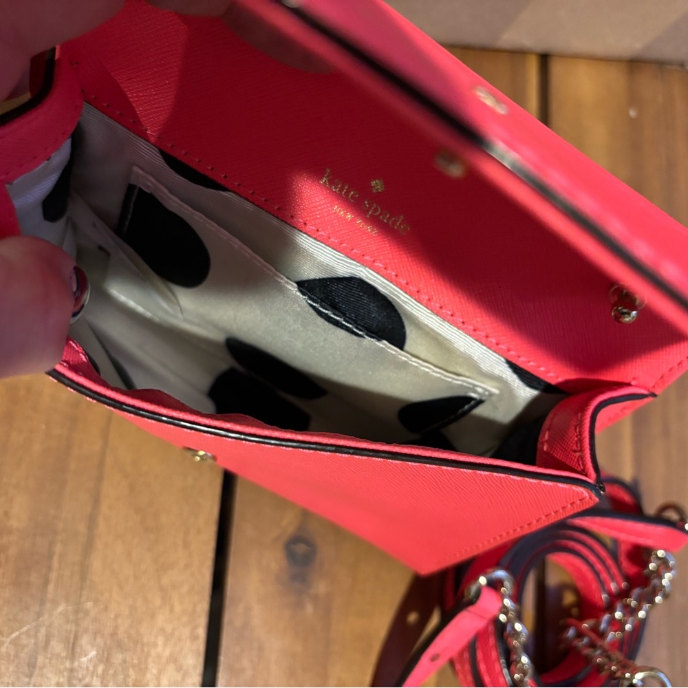 Kate Spade Coral/pink clutch bag EUC - Picture 6 of 11